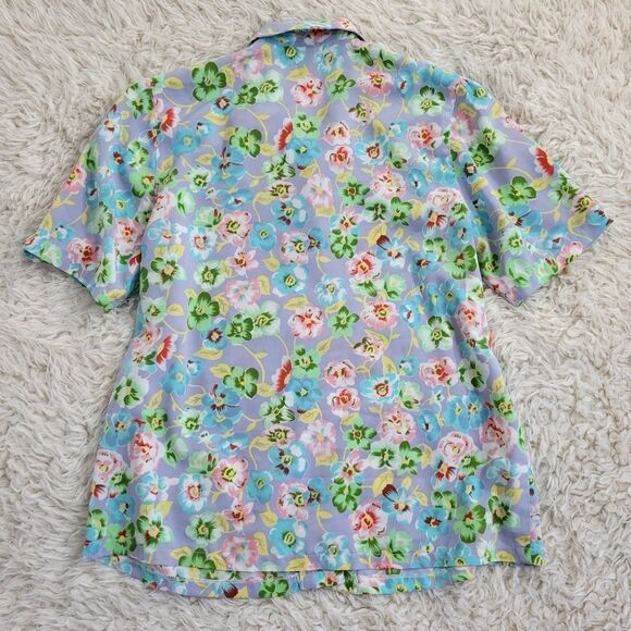 VintageĀ FloralāShortsleeveĀ Blouseā - Picture 4 of 5